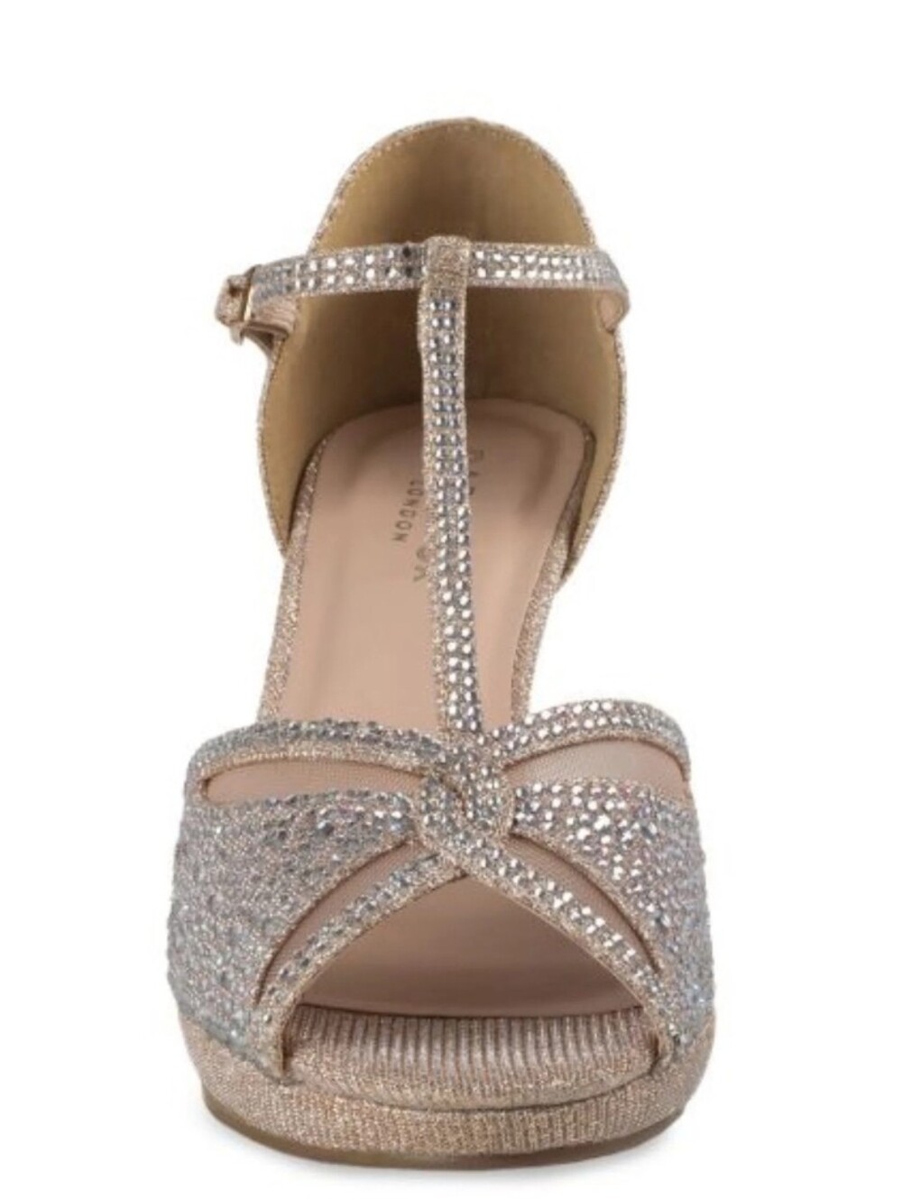 Elegant Paradox London occasion heels featuring a sparkling crystal-em Sz9.5